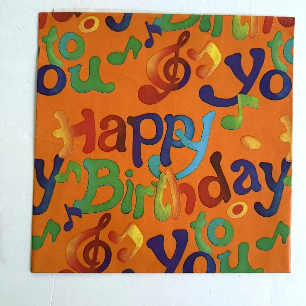 Vtg Birthday Gift Wrap Balloons Hearts Happy Birthday Wrapping Paper 3 Designs